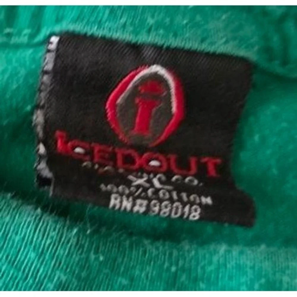 Iced Out Graphic Tee‎ Mens XL Green Run More Than Your Mouth Motivational Shirt